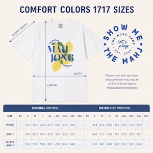 Summer Mahjong League Lemon T-Shirt, Group Game Apparel image 9