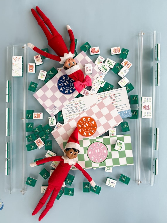 Beginner Mahjong Cards for Kids | Stocking Stuffer Set of 4
