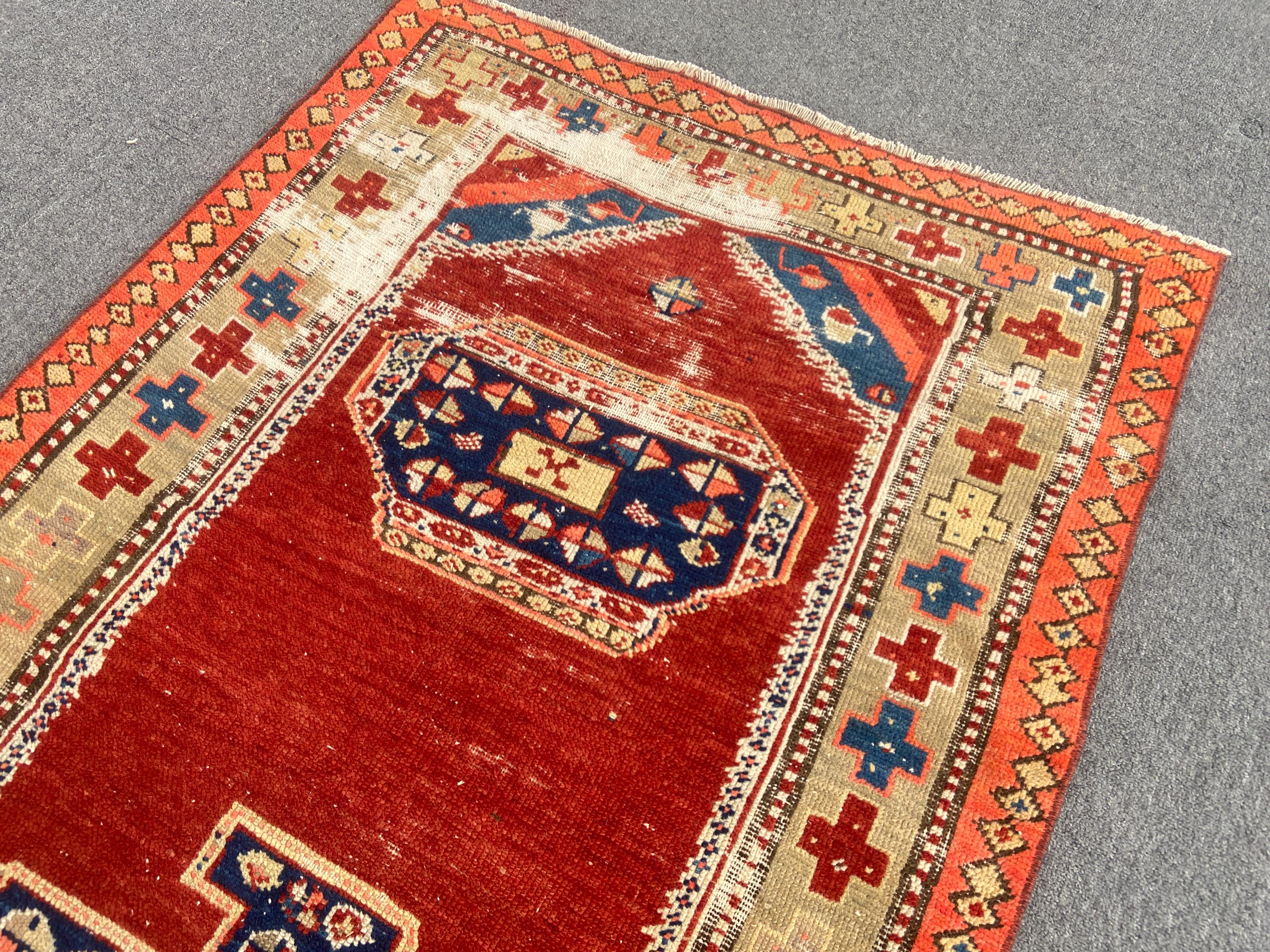 アンティーク ラグ--- ランナー ラグ--- ヴィンテージ ペルシャ ラグ