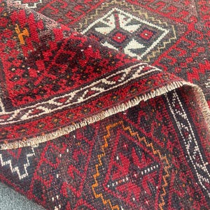 afghan rug-- vintage red decor rug-- persian small rug-- turkish rug-- kazak hand made afghan floor rug-- area rug-- antique rug