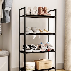 Shoe Rack - Entryway Organizer, Bench with Shoe Storage, Handmade Unique Shoe Rack, Metal Shoes Organizer for Entryway, Shoe Organizer