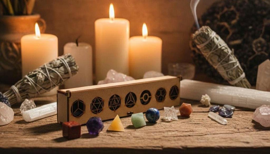 Seven Chakra Crystal Set | Sacred Geometry, Energy Healing - Etsy