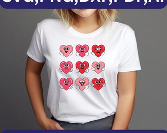 HERZ Valentinstag SVG glücklich Valentinstag SVG Png Dxf Eps Valentinstag Zeichen 14.Februar SVG Cricut (Digitaler Download)