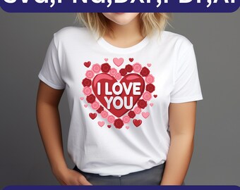 Ich LIEBE DICH Valentinstag SVG glücklicher Valentinstag SVG Png Dxf Eps Valentinstag Zeichen 14.Februar Cricut (Digitaler Download)