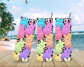 Osterhase Tumbler Wrap PNG | 20 Unzen Skinny Tumbler Sublimationsentwurf | Niedliches Häschen Seamless Wrap | Sofort Download ”