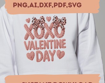 XOXO Valentinstag PNG, trendiges Vday Preppy Design (digitaler Download)