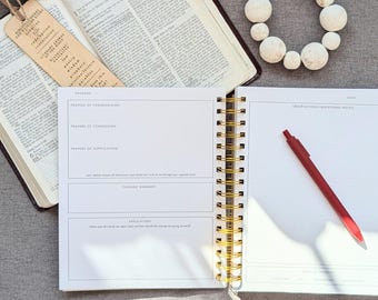 Bible Study Journal | Christian Scripture Notebook for Women with Prompts & Questions for Daily Quiet Time and Devotionals | Grace Notes Ltd
