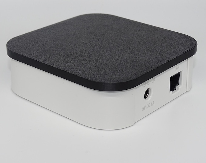 HUE BRIDGE COVER, Philips Hue Smart Home Accessory – No Tools Wall Mount – Black or White 3D Printed Case, Pairing Button Stays Accessible