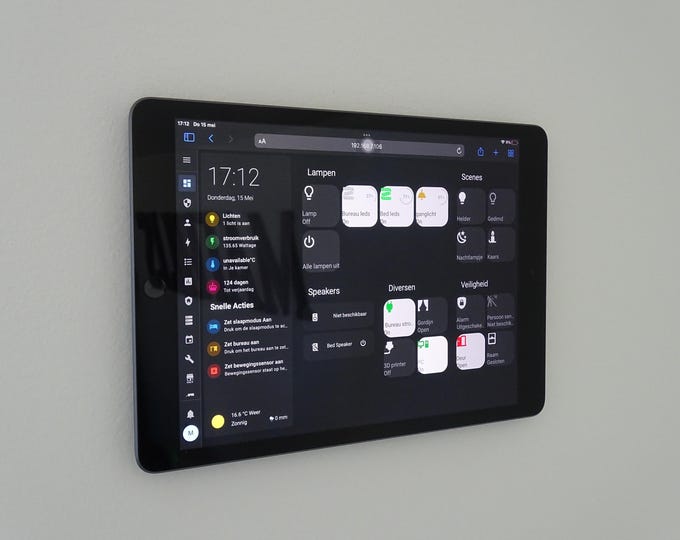 iPAD WALL MOUNT, Pad Mount, Floating Wall Mount, Floating Holder for Mini, Air, Pro – Charging Slot + Screws & Adhesive – Pad Holder Stand