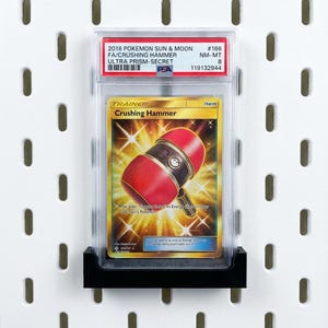 IKEA Skadis PSA Slab Holder | Pokemon Card Display for Pegboard | Graded Trading Card Wall Mount | Custom Colors | Bundle Discount