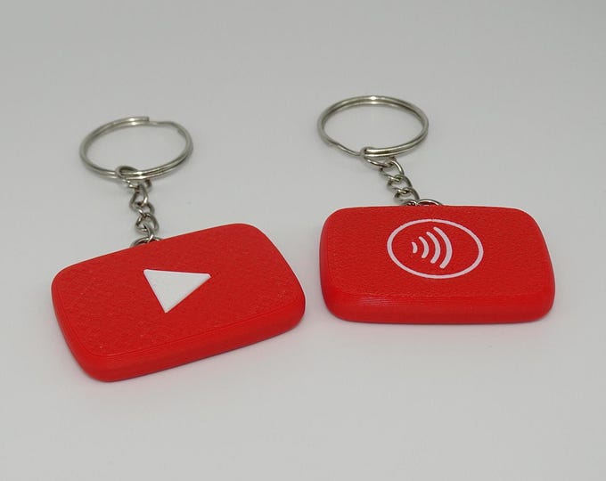 PERSONALIZED YOUTUBE KEYCHAIN, YouTube Keychain, Customized Youtube Channel Keychain, Streamers & Tech Enthusiasts Gift, Gift For Youtubers