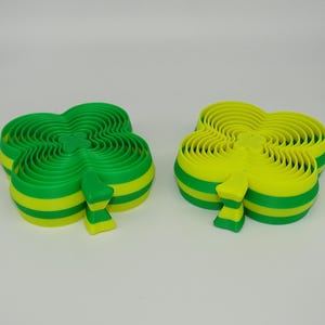 CLOVER FIDGET TOY,  Fidget Toy – Lucky St. Patrick’s Day Gift – 3D Printed Stress Relief Spinner – Sensory Toy for Anxiety & Focus, Kids Toy