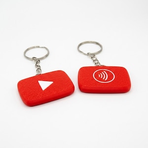 PERSONALIZED YOUTUBE KEYCHAIN, YouTube Keychain, Customized Youtube Channel Keychain, Streamers & Tech Enthusiasts Gift, Gift For Youtubers