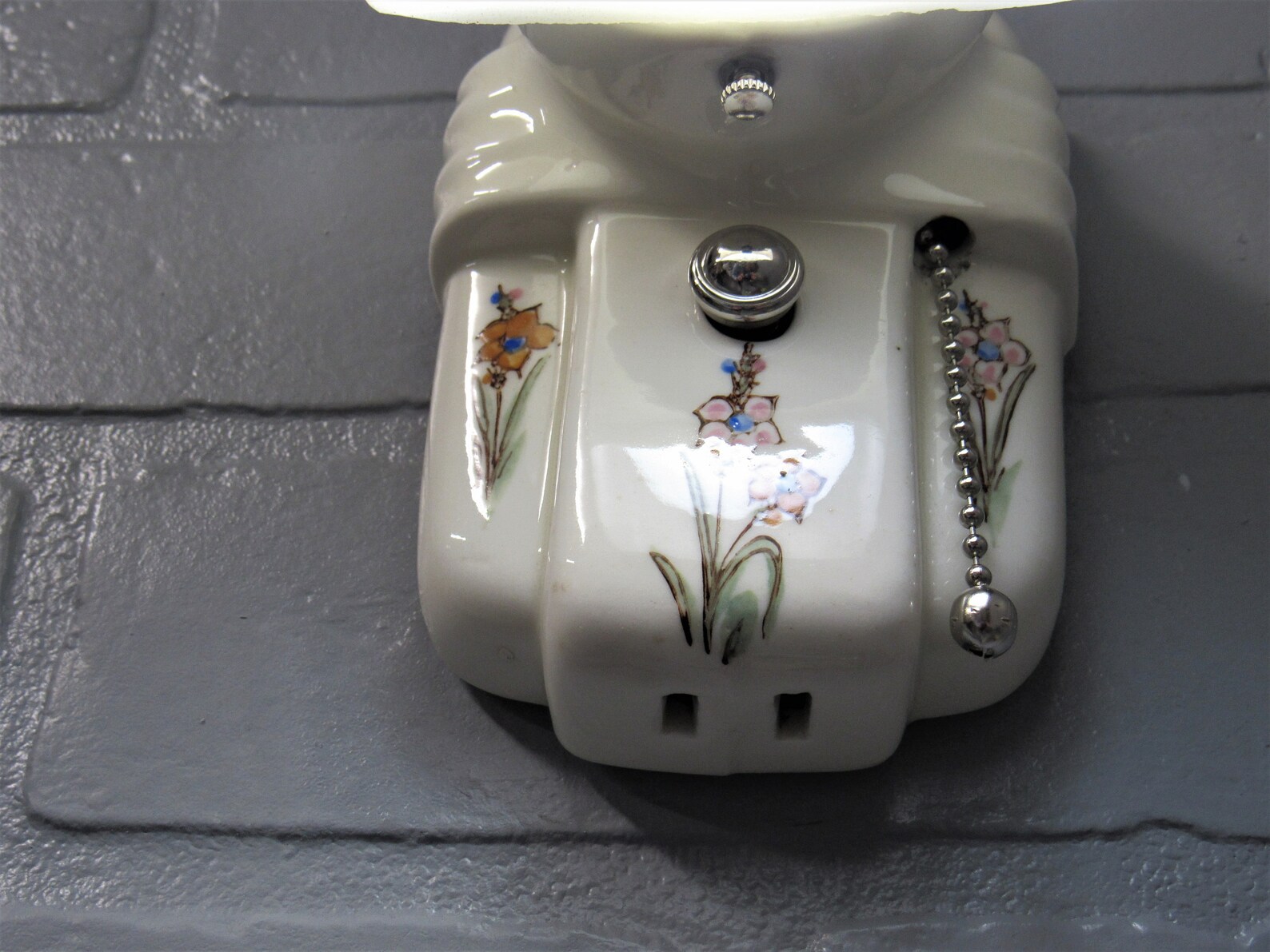 Vintage Art Deco Bathroom Wall Sconce Vanity Light Ivory Etsy