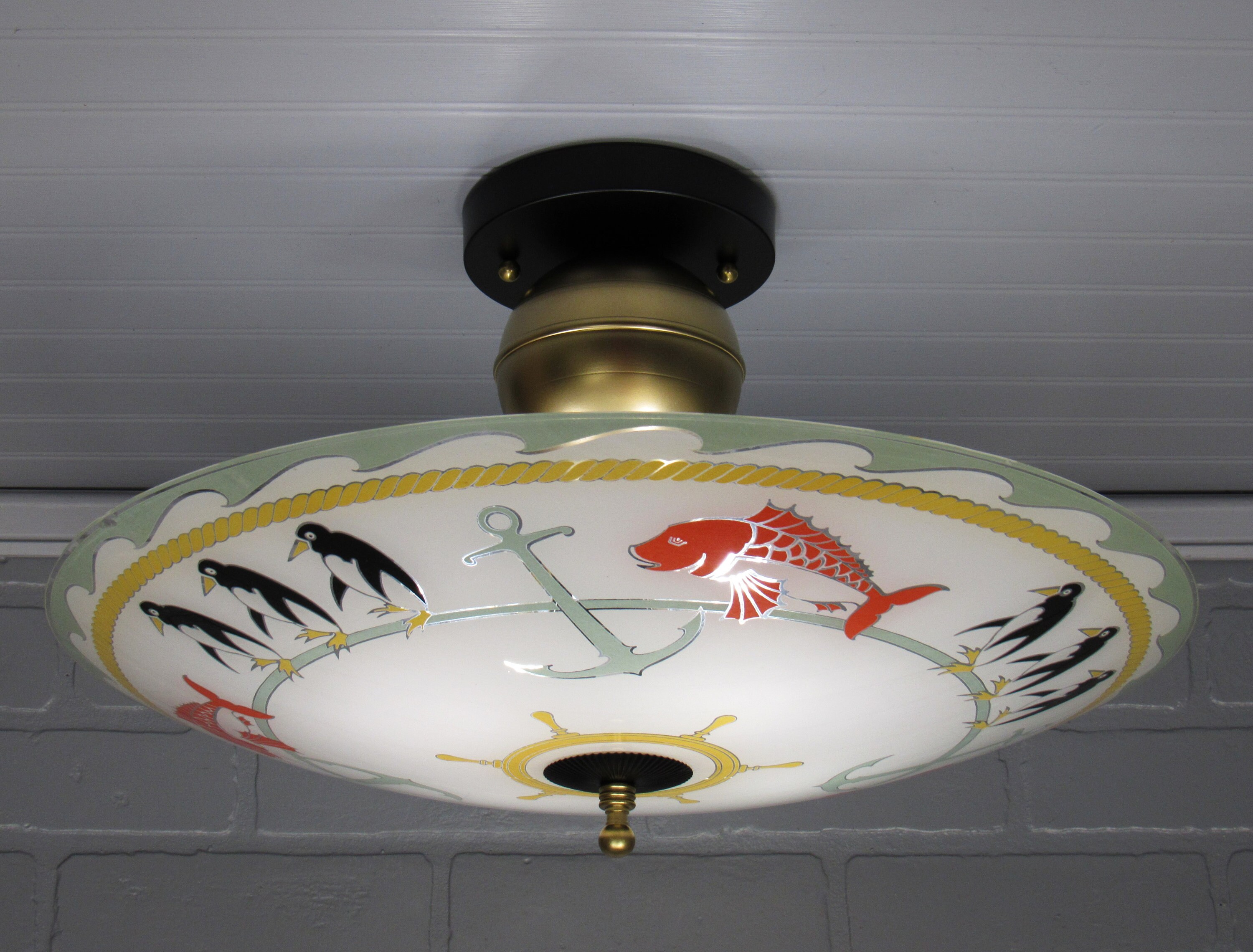 Retro semi flush ceiling light online