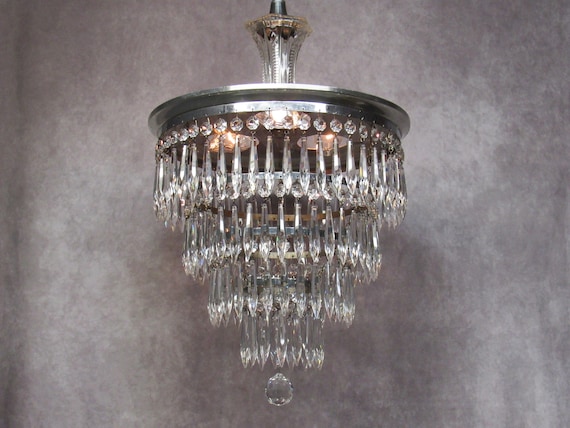Vintage waterfall chandelier deals