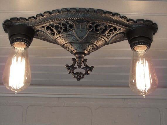 Vintage Art Deco Flush Mount Ceiling Light 1930 S Ceiling Etsy