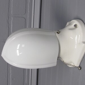 Vintage Art Deco Vanity Light Bathroom Wall Sconce, Porcelain Vanity ...