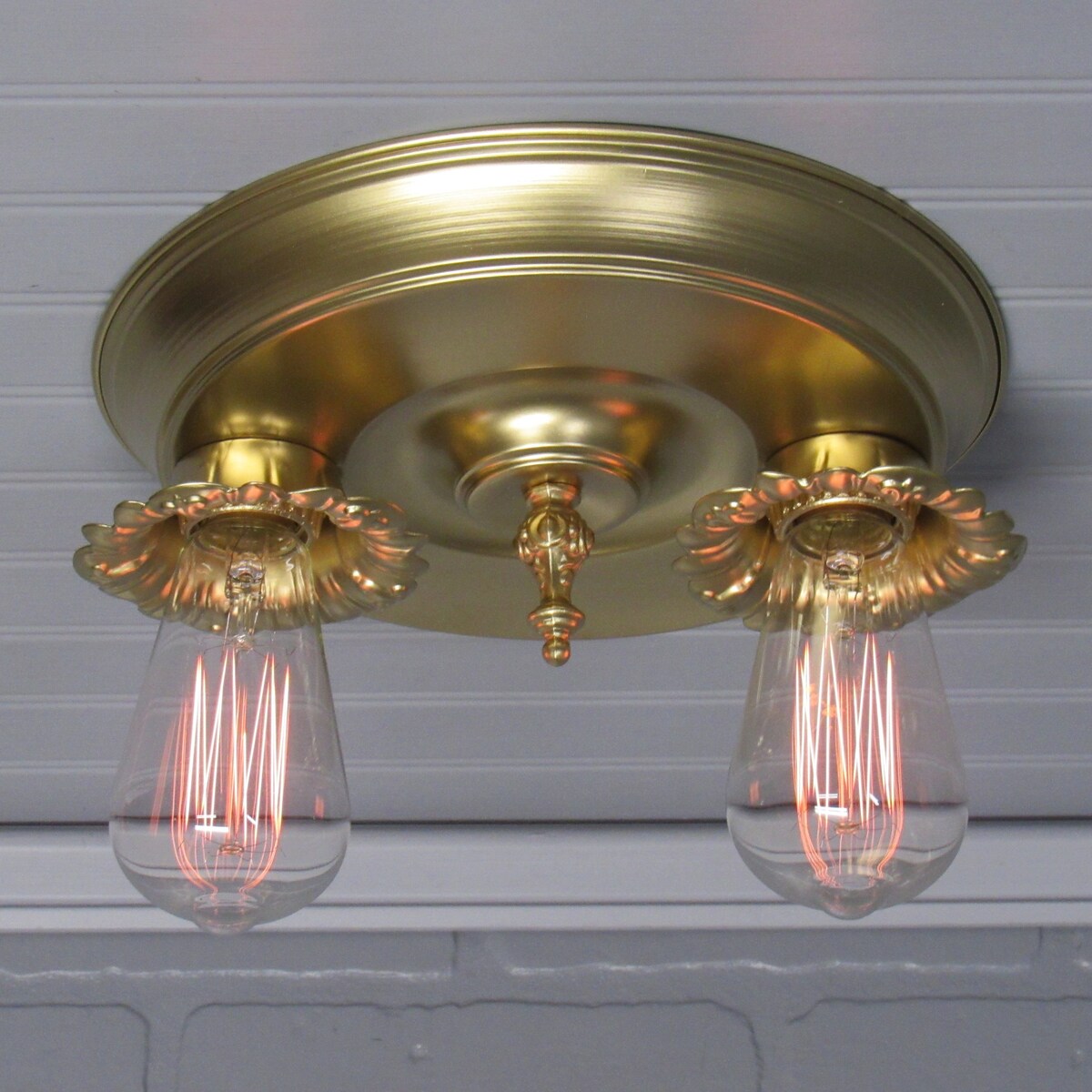 Vintage 1930's Art Deco Flush Mount Ceiling Light - Etsy