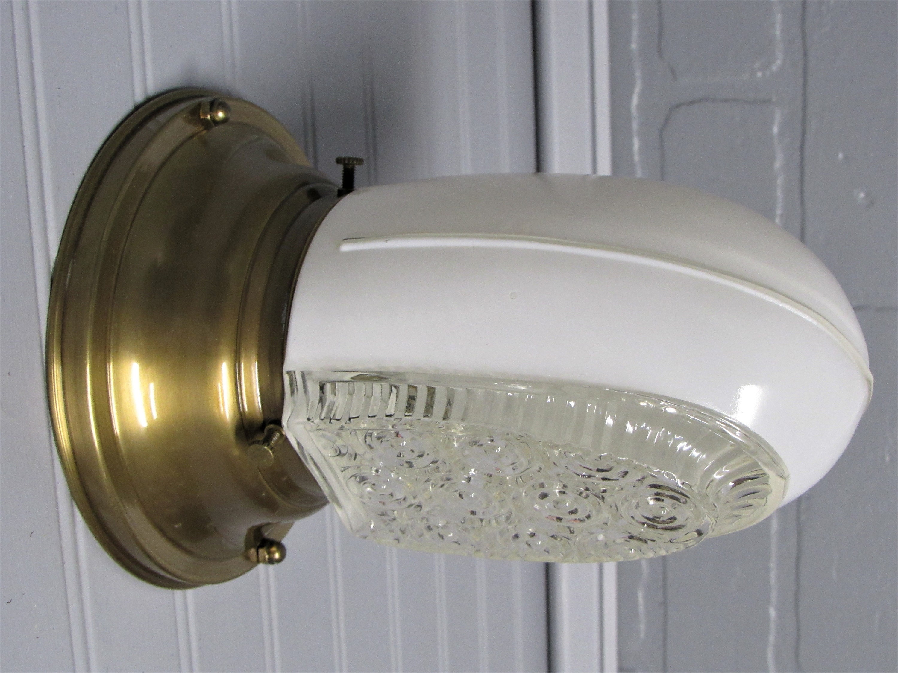 Vintage Art Deco Vanity Light Bathroom Wall Sconce Antique Etsy
