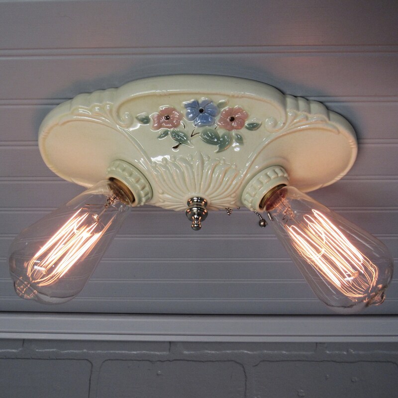 Vintage Flush Mount Ceiling Light - Etsy