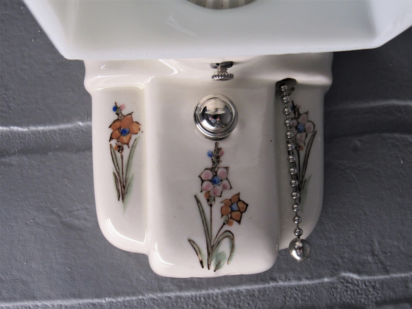 Vintage Art Deco Bathroom Wall Sconce Vanity Light Ivory Etsy