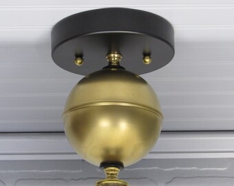 Large Vintage Retro MCM Ceiling Light Semi Flush Mount