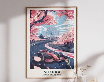 鈴鹿サーキット F1 トラベルポスター – 日本旅行レーストラック