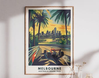 australischer F1 Druck, Albert Park Streckenposter, Formel 1 Druck, Motorsport Geschenk, Rennwagen Poster, F1 Geschenk