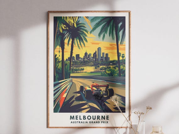 Melbourne Grand Prix Poster - Australia F1 Print, Albert Park Circuit Print, Formula 1 Print, Motorsport Gift, Racing Car Poster, F1 Gift