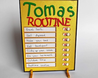 Personalized Magnetic Kids Routine Chart – Daily Visual Schedule