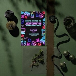 Gaming Birthday Party Invitation