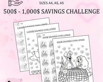 Savings Challenge, Money Saving Tracker Printable Saving Planner Budget Tracker,Savings Trackers,Sinking Fund sizes A6,A5,A4