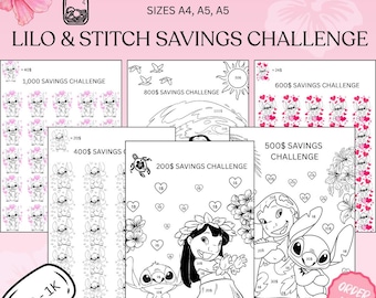 Vacation Savings Challenge Coloring Savings,Money Saving Tracker Printable Saving Planner Budget Tracker,Sinking Fund,Vacation Fund A6,A5,A4