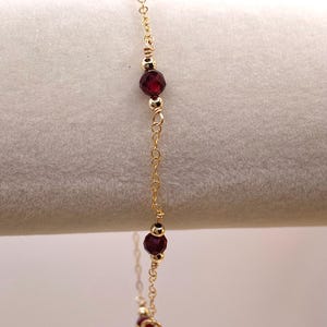 AAA Gemstone Bracelet: Adjustable Gold-Filled Sterling Silver Beaded Bracelet