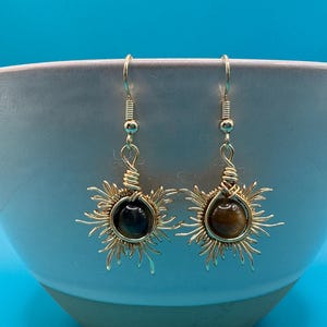 AAA Kyanite Earrings: Hammered Copper & Sterling Silver