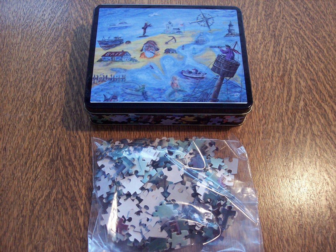Puzzle hook Line & Sinker North Fork LI NY Art by Etsy