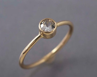 Moissanite Engagement Ring 14k Gold