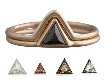 Triangle Cut Rings Triangle Cut Ring - Etsy