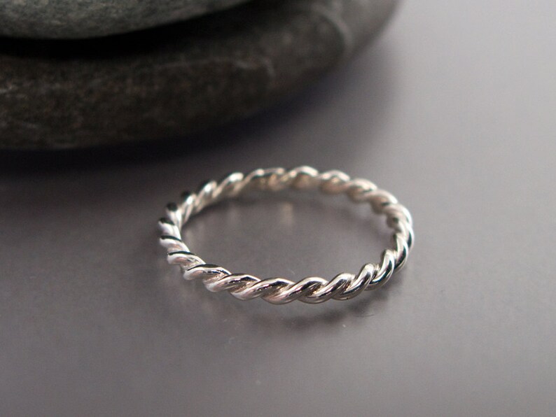 Rope Twist Ring in Sterling Silver - Etsy