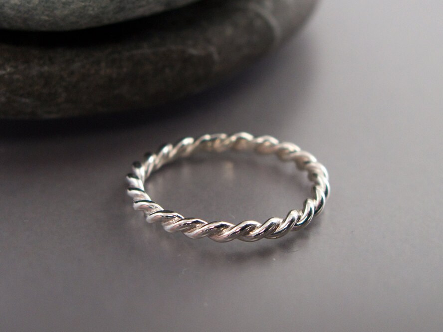 Rope Twist Ring in Sterling Silver Etsy