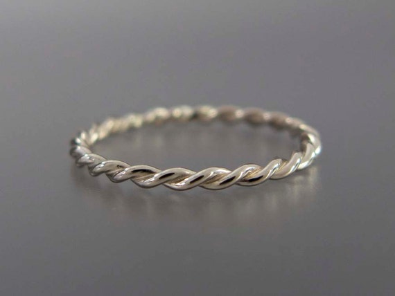 white gold twist ring