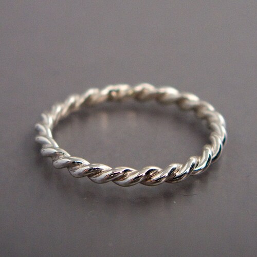 Rope Twist Ring in Sterling Silver Etsy