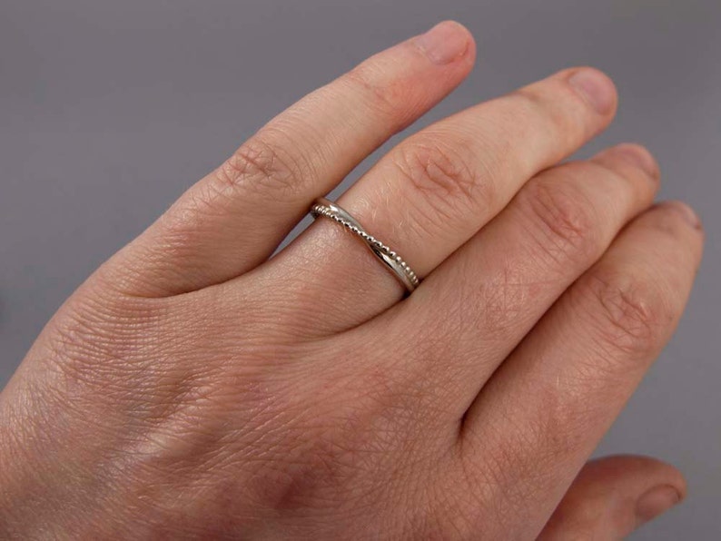 White Gold Wave Ring Also in Yellow or Rose Gold by Request Etsy