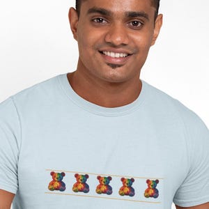 Rainbow Bear Unisex T-shirt, LGBT Pride Shirt, LGBTQ Rainbow Tee, Gay Pride Bear Shirt, Rainbow Bear Lover Gift