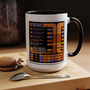 Coffee Mug with Star Trek Replicator Theme, Geeky Coffee Cup, Sci-Fi Kitchenware, Perfect Gift for Trekkie, Collector's Item