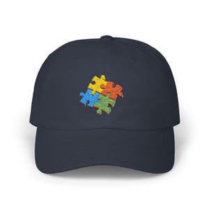 Blue Puzzle Piece Autism Awareness Cap, Autism Support Hat, Dad Hat, Autism Awareness Gift, Autism Advocate Baseball Cap