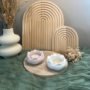 Lotus flower tealight holder | small candle holder for tealights | candle | tealight | lotus | pastel | decoration | gift