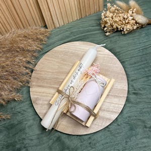 It&#39;s nice that you exist - candle gift with dried flowers and candle holder | various candles can be personalized | birthday | gift | thank you