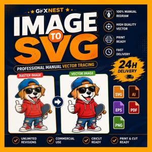 image to svg conversion, vector design, Custom graphics, svg files, digital download, Cricut file